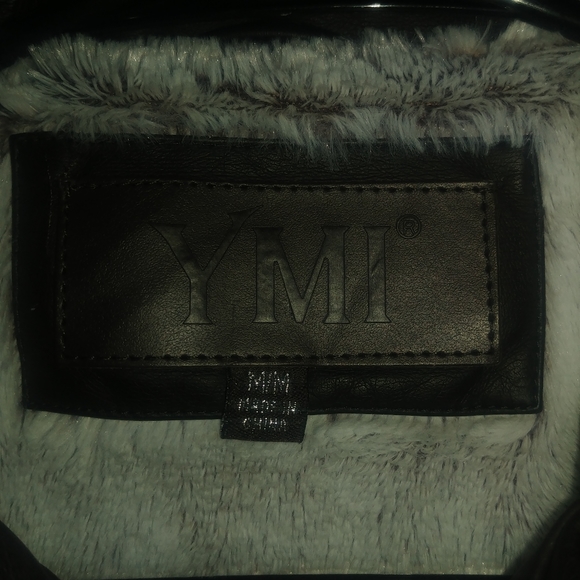 Faux leather Brown moto jacket with plush material inside - Picture 5 of 9